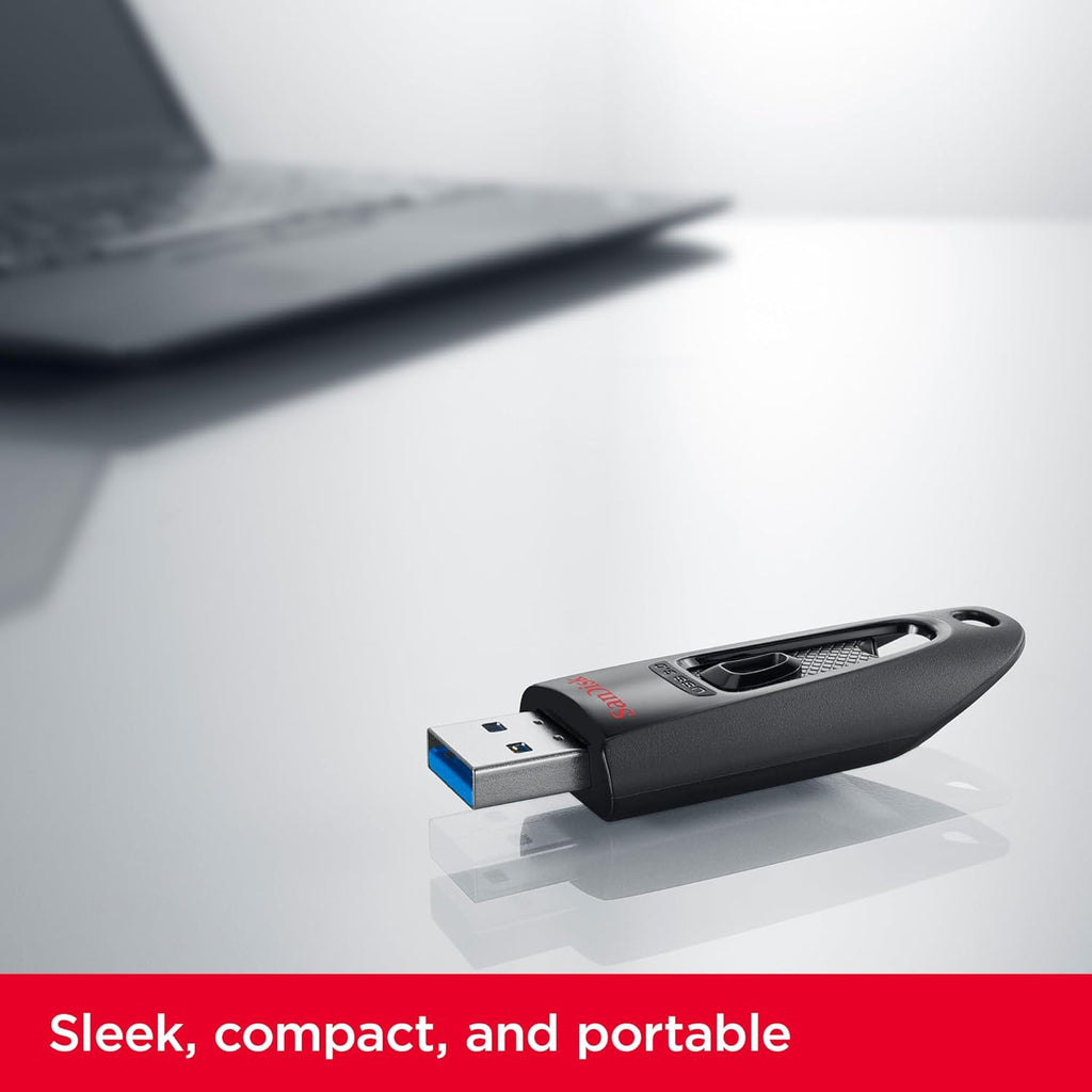 SanDisk Ultra 32GB USB 3.0 Flash Drive – Up to 130MB/s (Black)