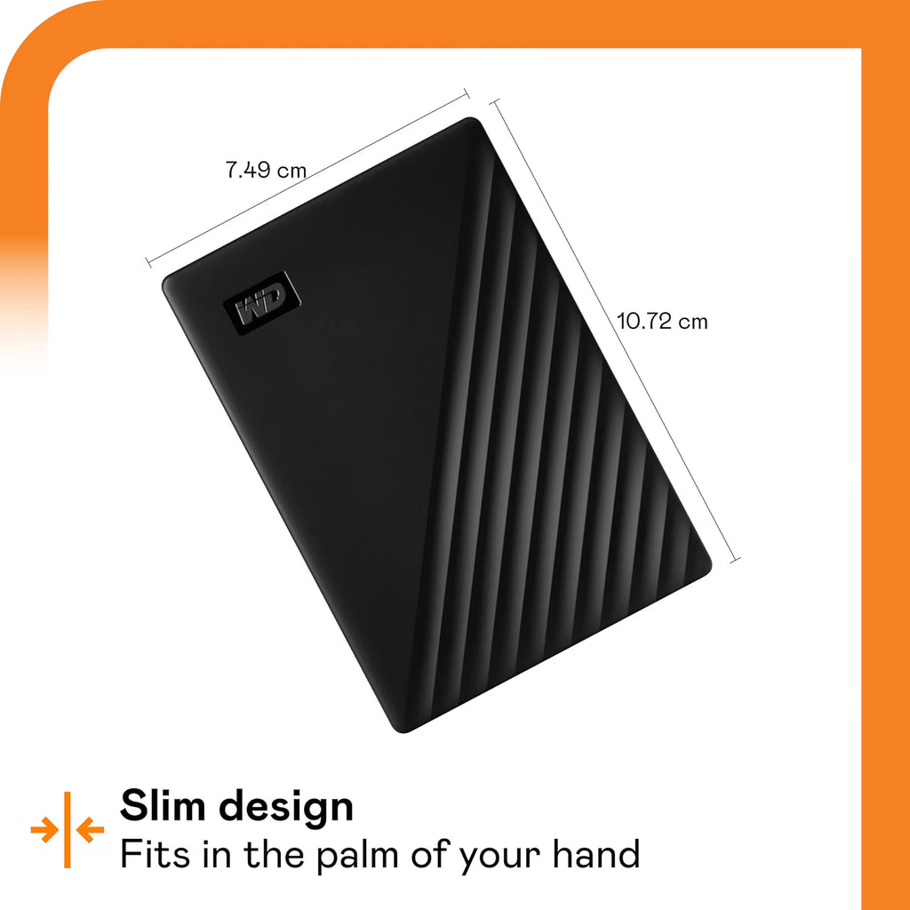 WD My Passport 2TB Portable Hard Disk Drive – USB 3.0, Automatic Backup, Black