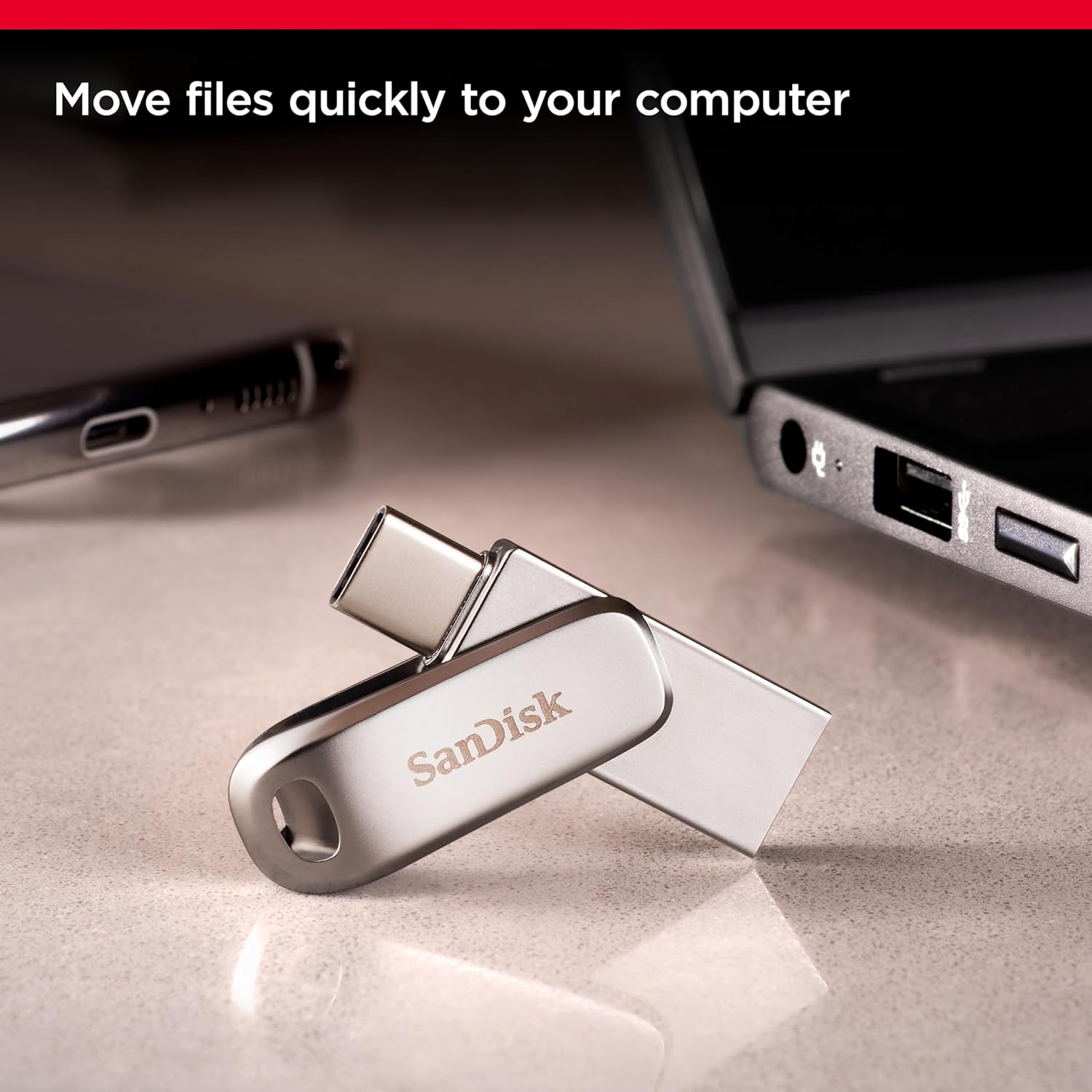 SanDisk Ultra Dual Drive Luxe Type-C 512GB OTG Flash Drive – Up to 400MB/s