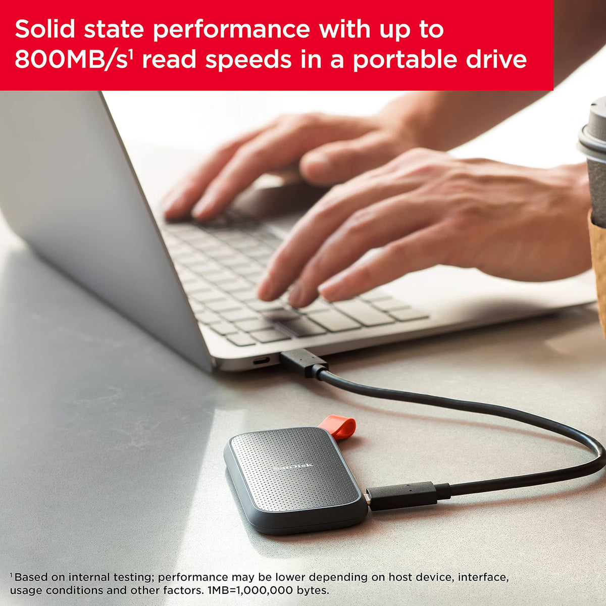 SanDisk 1TB Portable SSD – Up to 800MB/s, USB 3.2 Gen 2